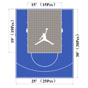 25x30 feet DIY outdoor backyard basketball court flooring