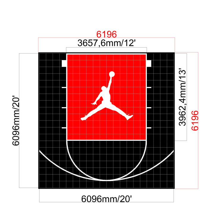 DIY your backyard court custom logo and color are available